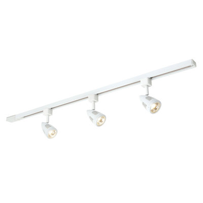 Anson Lighting Barrel Gloss White 3 Light Track Light
