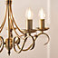 Anson Lighting Borka 5lt Pendant light finished in Antique brass plate