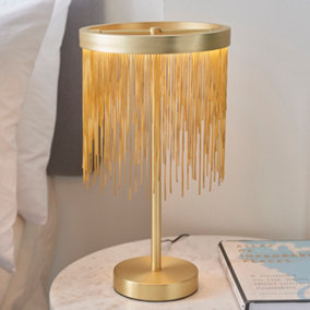 Anson Lighting Frains Table light finished in Satin brass plate and gold effect chain