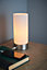 Anson Lighting Frankie Brushed Nickel and Opal Duplex Glass Table Lamp
