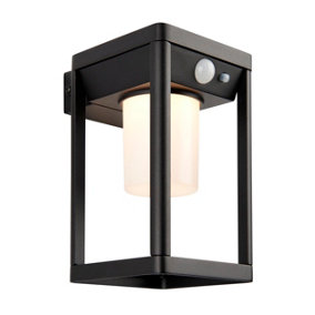 Anson Lighting Hagen Black Modern Solar Powered LED 1 Light Wall Light