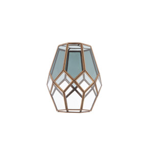 Anson Lighting Holden pendant shade finished in Antique solid brass and clear/smoked glass (SHADE ONLY)