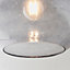 Anson Lighting Kulo Grey Bubble Glass 1 Light Easy Fit Ceiling Pendant