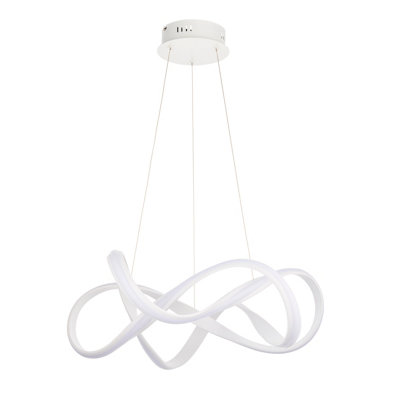 Anson Lighting Linaria Pendant light finished in Textured white paint and white silicone