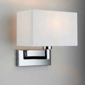 Anson Lighting Nilrem Wall light finished in chrome plate and white fabric