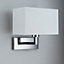 Anson Lighting Nilrem Wall light finished in chrome plate and white fabric