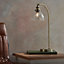 Anson Lighting Pampa Table light finished in Antique brass plate and clear glass