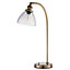 Anson Lighting Pampa Table light finished in Antique brass plate and clear glass