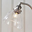 Anson Lighting Pampa Table light finished in Brushed silver paint and clear glass