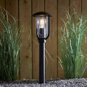 Anson Lighting Quaid Black Modern 1 Light Outdoor Bollard Post Light