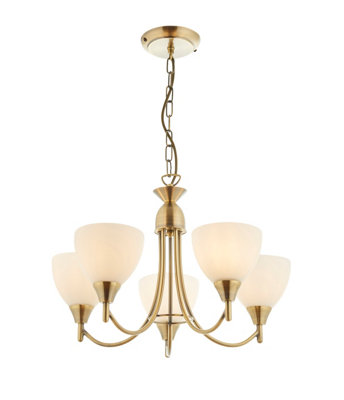 Anson Lighting Royal 5lt Pendant light finished in Antique brass plate ...