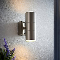 Anson Lighting Tube Stainless Steel Outdoor 2 Light Wall Light