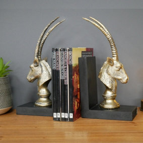 Antelope Bookends Shelf Tide statues