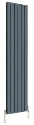 Anthracite 1800mm x 408mm Flat Panel Designer Radiator Flat Panel ...