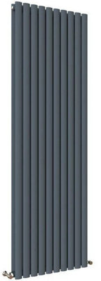 Anthracite 1800mm x 590mm Oval Designer Radiator Oval Column Central Heating