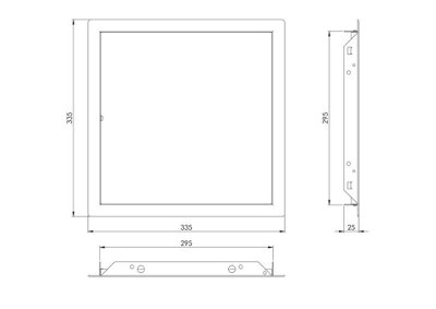 Anthracite Access Panel 300mm x 300mm Steel Door