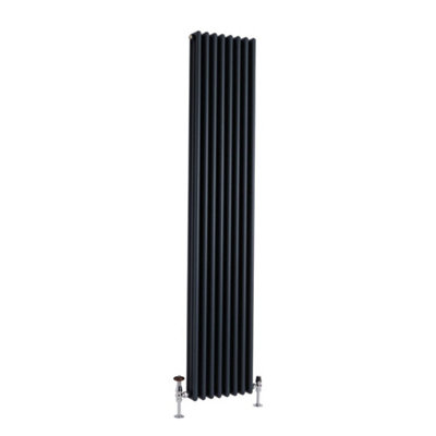 Anthracite Aluminium Vertical Radiator 1800mm x 360mm