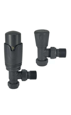Black Trv Radiator Valves Angled - View #9