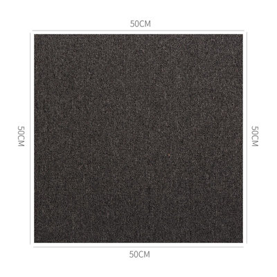 Anthracite Carpet Tiles Heavy Duty 20 Piece 5SQM Commercial Office Home Shop Retail Flooring - 5