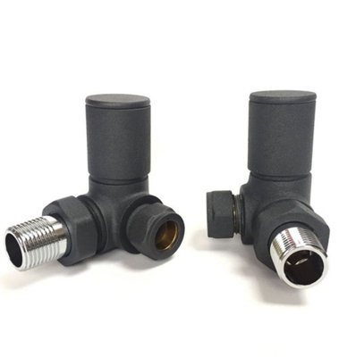 Anthracite Corner Radiator Valves