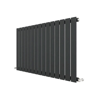 Anthracite Designer Radiator Horizontal Flat Panel Single Panel Rad ...