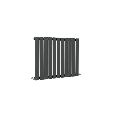 Anthracite Designer Radiator Horizontal Flat Panel Single Panel Rad ...