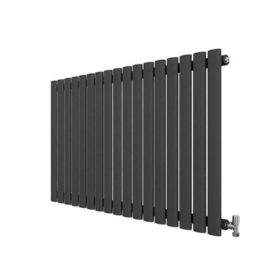 Anthracite Designer Radiator Horizontal Oval Column Single Panel Rad ...