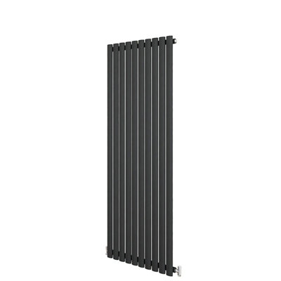 Anthracite Designer Radiator Vertical Oval Column Single Panel Rad ...