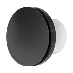 Anthracite Front Silent Round Bathroom Extractor Fan 125mm / 5"