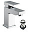 Anthracite Grey 400 Vanity Basin Sink Unit & Chrome Form Basin Tap & Handles
