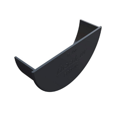 Anthracite Grey Round Gutter Internal Stop End, Freeflow 112mm Rain Water Systems