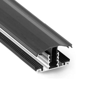 Anthracite Grey Snapdown Rafter Supported TGlaze Glazing Bar for 10, 16 and 25mm Polycarbonate Roofing Sheets - 2.5m