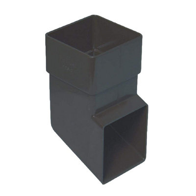 Anthracite Grey Square 65mm Downpipe Shoe, Freeflow Rain Water Systems