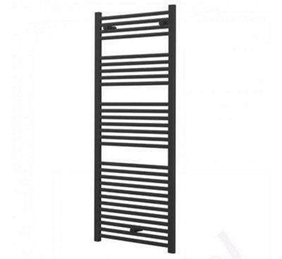 Anthracite Grey Straight 1100 x 600 Heated Towel Rail Warmer Radiator 22mm DRail DIY at B Q