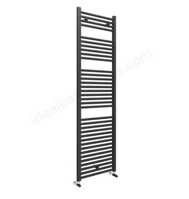 Anthracite Grey Straight 1703 x 600 Heated Towel Rail Warmer Radiator 22mm  DRail | DIY at Bu0026Q