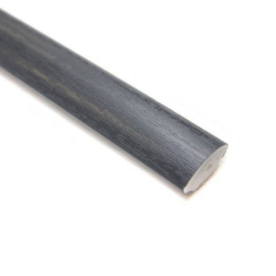 Anthracite Grey uPVC Plastic Quadrant Moulding Trim - Window Tile Beading (W) 13mm (L) 2m Length x 5 Length Pack