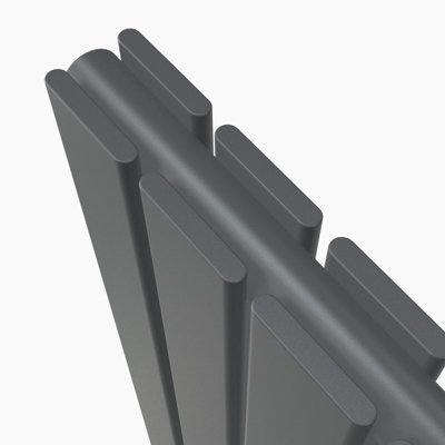 Anthracite Horizontal Double Pannel Radiator (H)600mm (W)1156mm 5444 BTU Steel Compatible for Central Heating System