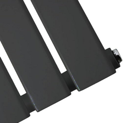 Anthracite Horizontal Single Pannel Radiator (H)600mm (W)1156mm 3521 BTU Steel Compatible for Central Heating System