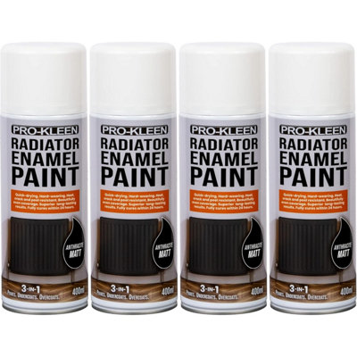 Anthracite Matt Radiator Enamel Paint 400ml x4