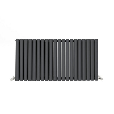 Anthracite Oval Tube 600x1180mm Horizontal Double Panel Heated Towel Radiator Price Comparisons | Compare The Build