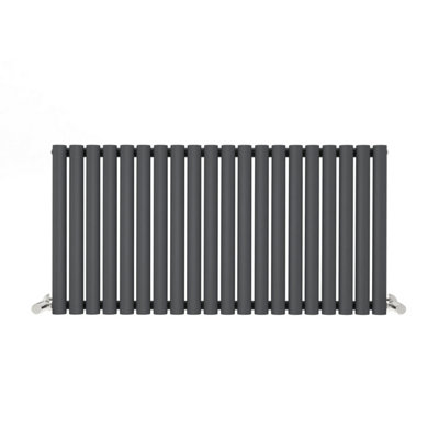 Anthracite Oval Tube 600x1180mm Horizontal Single Panel Heated Towel Radiator Price Comparisons | Compare The Build