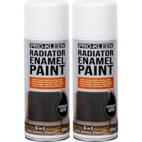 Anthracite Satin Heat Resistant Radiator Enamel Paint 400ml x2