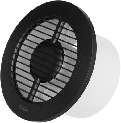 Anthracite Silent Round Bathroom Extractor Fan 125mm / 5"