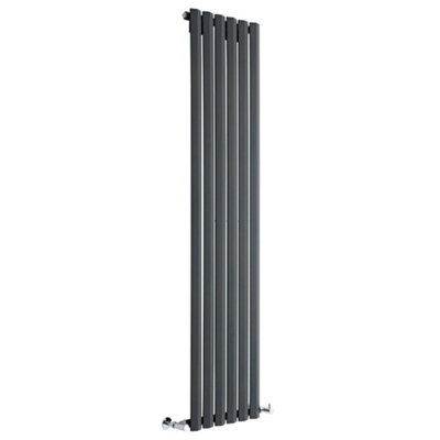 Anthracite Vertical Diamond Panel Radiator 1780mm x 420mm