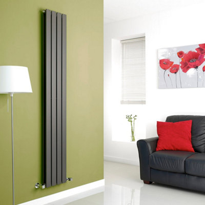 Anthracite Vertical Double Panel Radiator 1780mm x 280mm