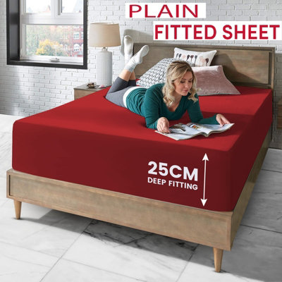 Anti Allergic Fitted Sheet Extra Deep 25 CM  Soft & Smooth Soft & Smooth Bed Sheet