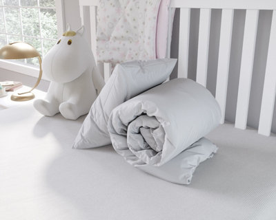 Anti Allergy 9.0 Tog Warm Soft Touch Microfibre Cot Bed Duvet Pillow Set DIY at B Q