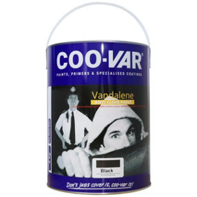 Anti-Climb Paint - 5 Litre Vandale Black Thick and Non Drying Paint