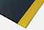 Anti-Fatigue Mat Industrial Safety Edge Kumfi Pebble 60 x 90cm Black/Yellow