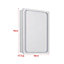 Anti Fog 1-Door LED Mirrored Bathroom Cabinet Touch Control Switch with Shaver Socket and Clock W 500mm x H 700mm